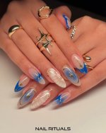 When your nails whisper secrets of the stars and dance with shades of blue 🌌✨[dreamy blue nail.jpg